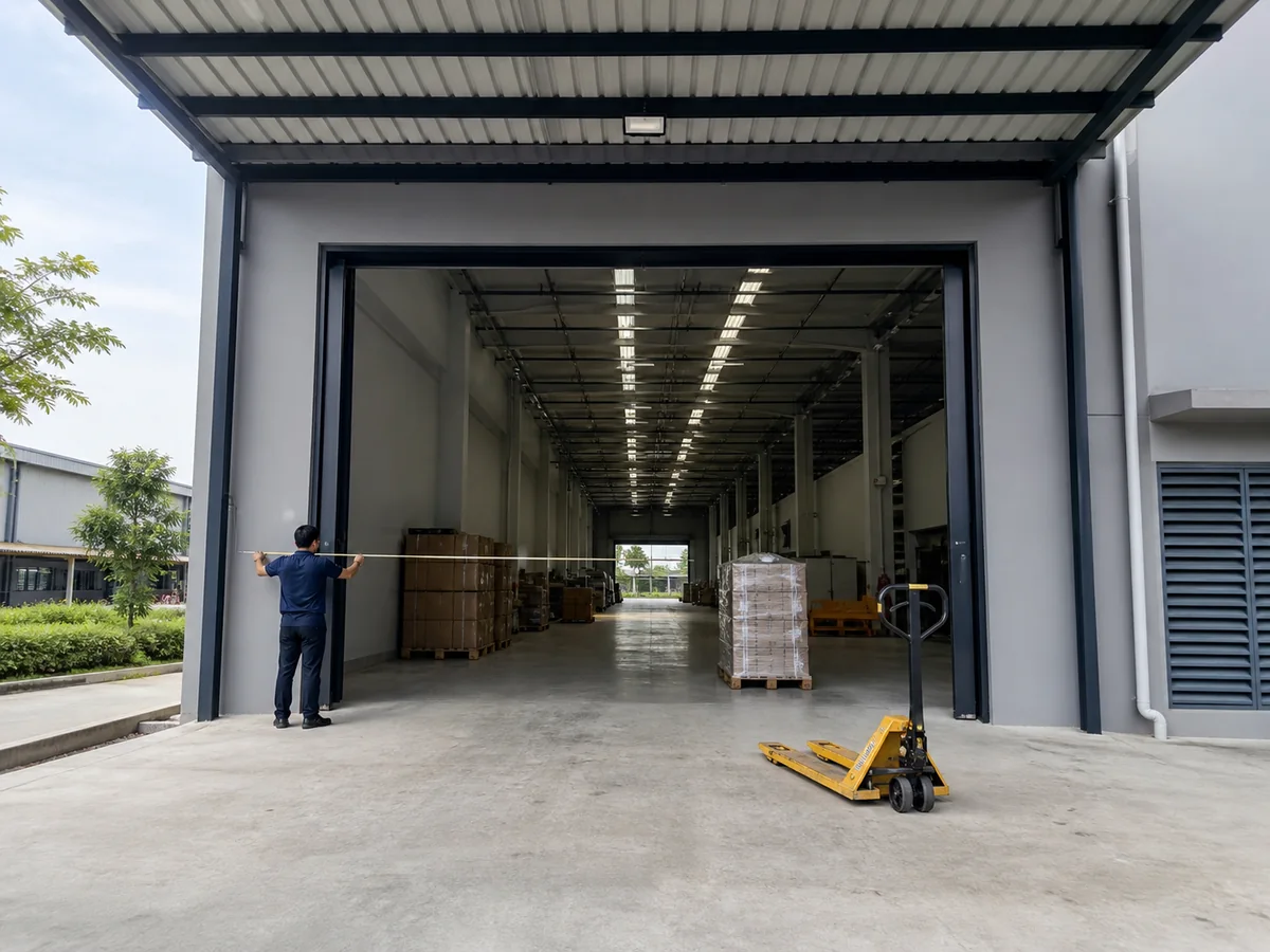 Penilaian lebar akses gudang